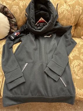 OneOakee Technical Black Pullover Hoodie S/M oversized